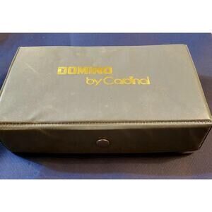 Classic mid-century Cardinal Industries Dominoes Game Set in Orig Case